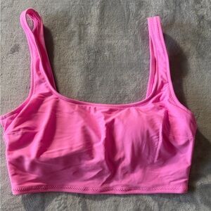 Aerie Vivid Pink Swim Sports Bra